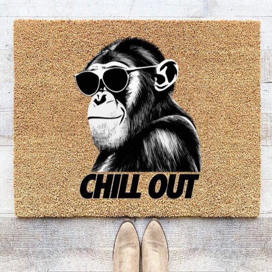 Chimpanzee chill out Coir Doormats