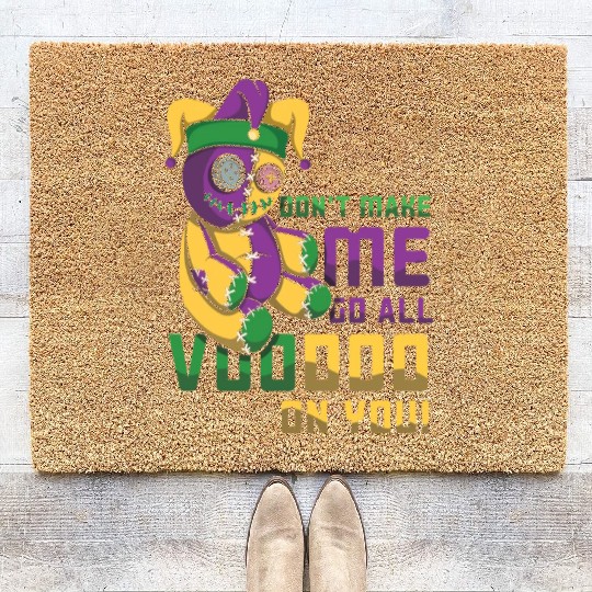 Witchcraft Doll Festival Parade Beads Mardi Gras Coir Doormats