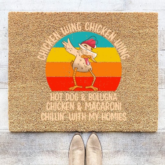 Chicken Wing Hot Dog Coir Doormats