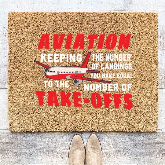 Pilot Aviation Airplane Airline Future Pilots Coir Doormats