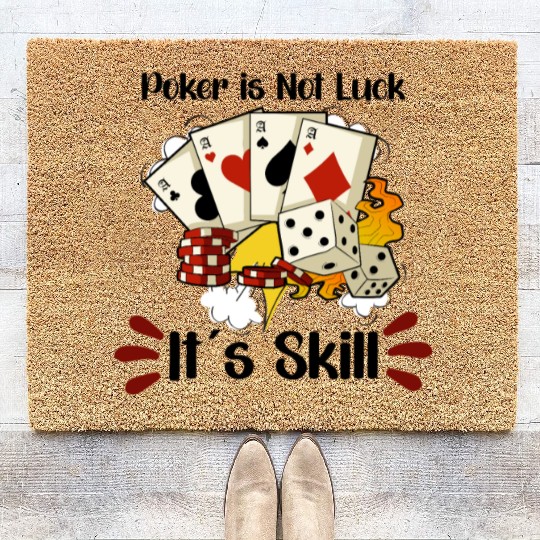 Poker Casino Poker Player Gambling Roulette Gift Coir Doormats