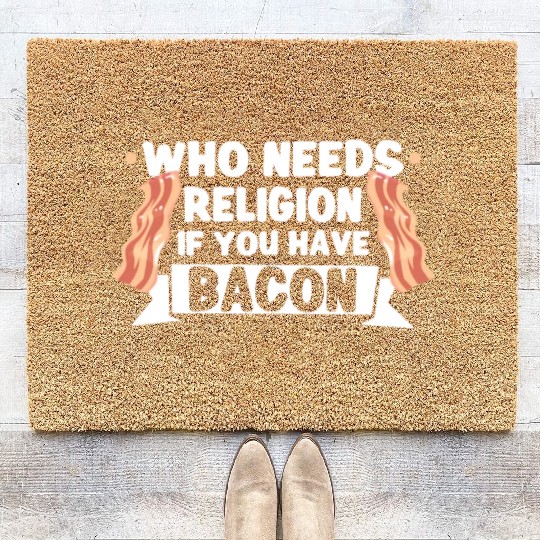 Atheist Atheism Anti Religion Securalism God Sucks Coir Doormats