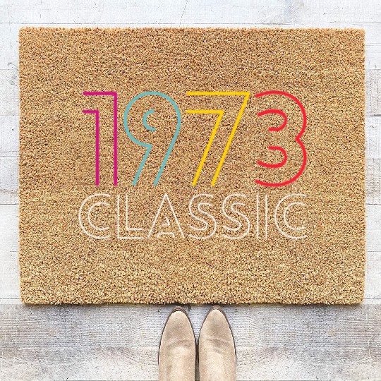 50 Years Vintage 1973 Retro 50th Birthday Coir Doormats