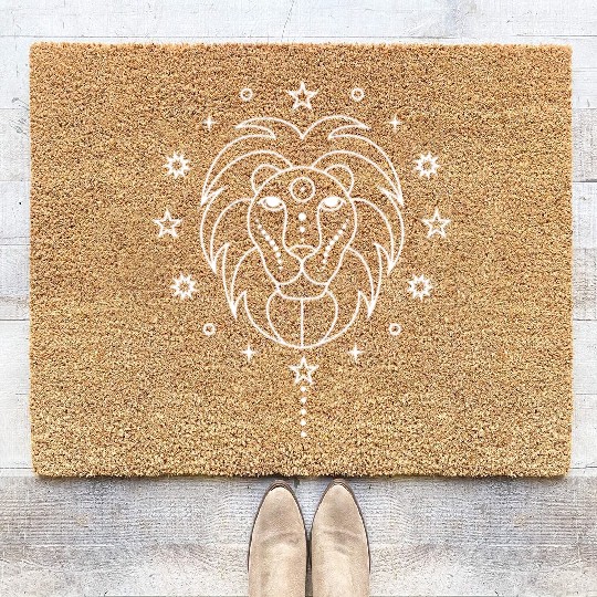 Lion Horoscope Zodiac Sign Astrology Coir Doormats