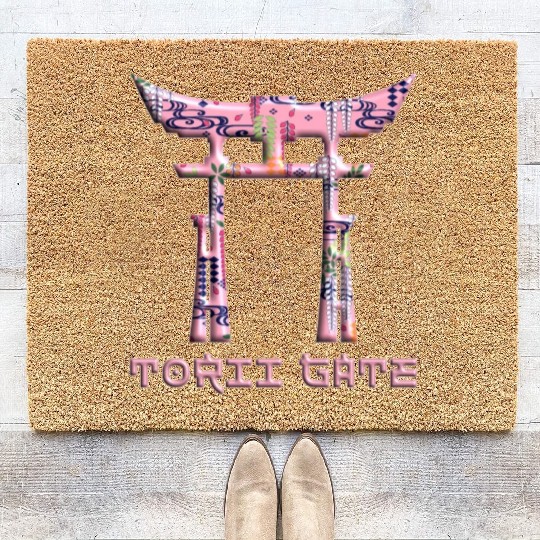 Torii Kyoto Japanese Gate Japanese Inspired Style Coir Doormats