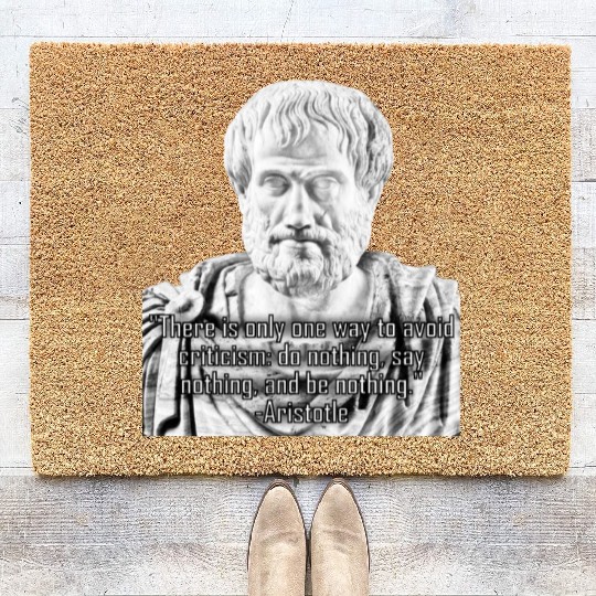 Greek Aristotle's philosophic criticism quote Coir Doormats