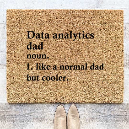 Data Analytics Dad Funny Analyst Definition Coir Doormats