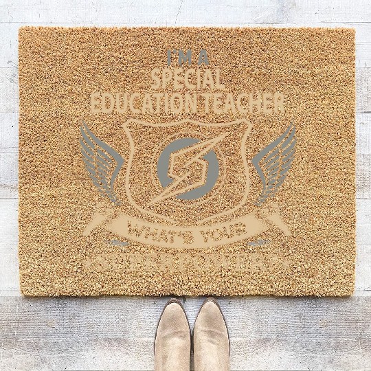 Special Education Teacher Coir Doormats - Superpower Job