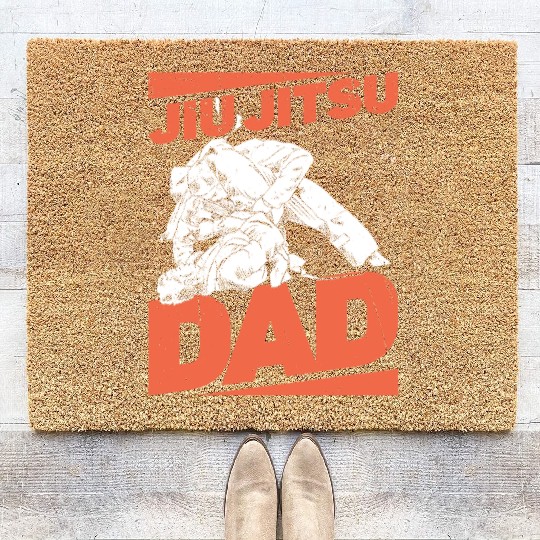 Jiu jitsu dad jujutsu martial arts mma combat Coir Doormats