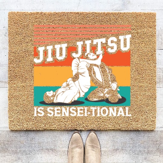 Jiu jitsu sensei-tional jujutsu martial arts mma Coir Doormats