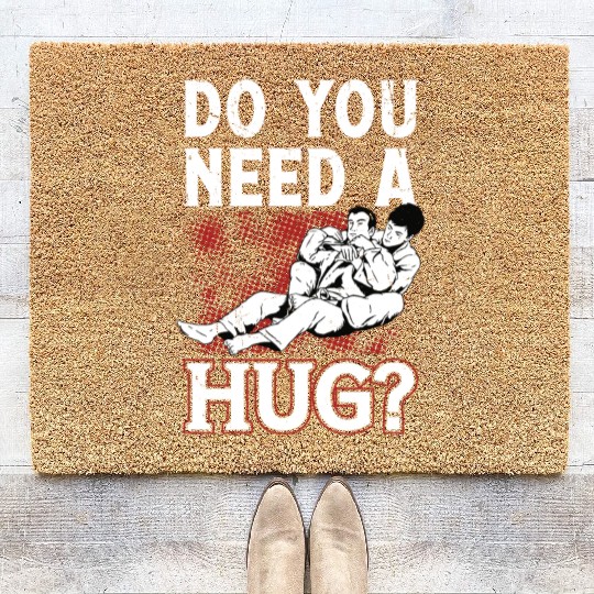 Jiu jitsu need a hug jujutsu martial arts mma Coir Doormats
