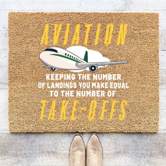 Pilot Aviation Airplane Airline Future Pilots Coir Doormats