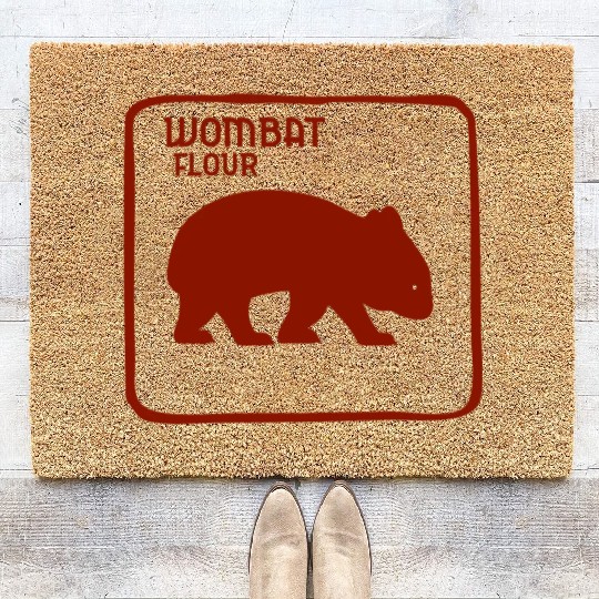 Wombat Dingo Flour Australia Australian Souvenir Coir Doormats