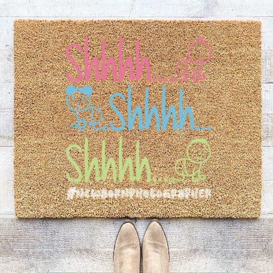 Shhhh… Shhhh… Shhhh… - Newborn Photographer Coir Doormats