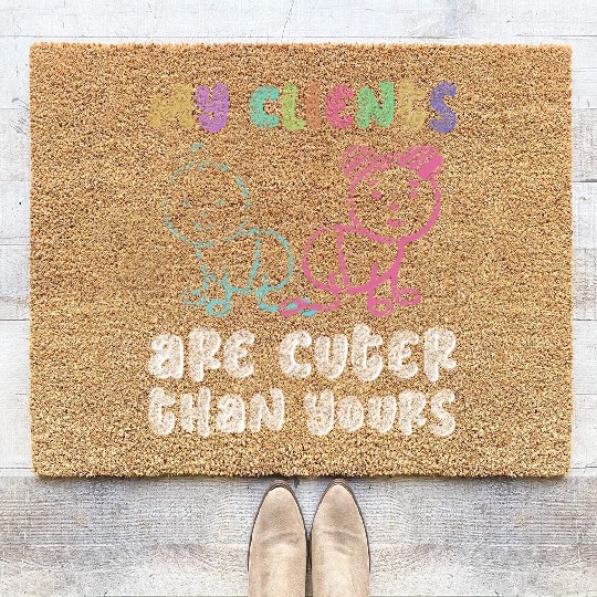 My Clients Are Cuter Than Yours - Newborn Coir Doormats