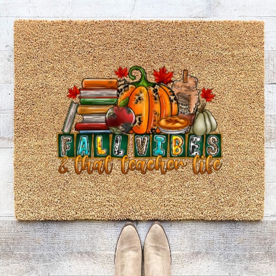 fall Vibes That Teacher Life Coir Doormats