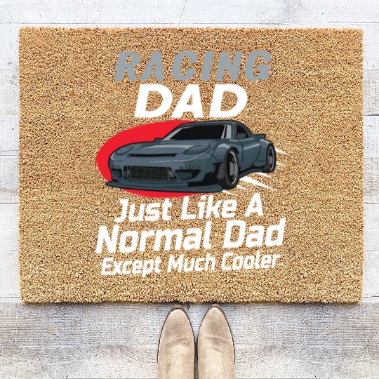 Race Car Dirt Track Racing Funny Racer Race Car Coir Doormats