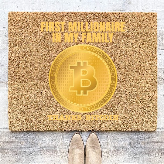 Bitcoin Millionaire Decentralized Crypto Coir Doormats