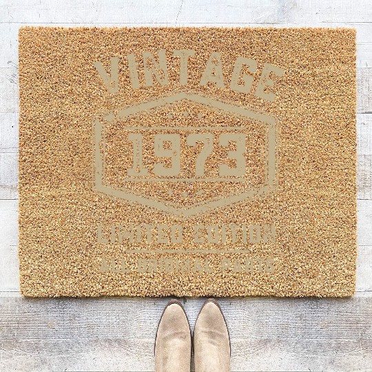 50 Years Vintage 1973 Retro 50th Birthday Coir Doormats