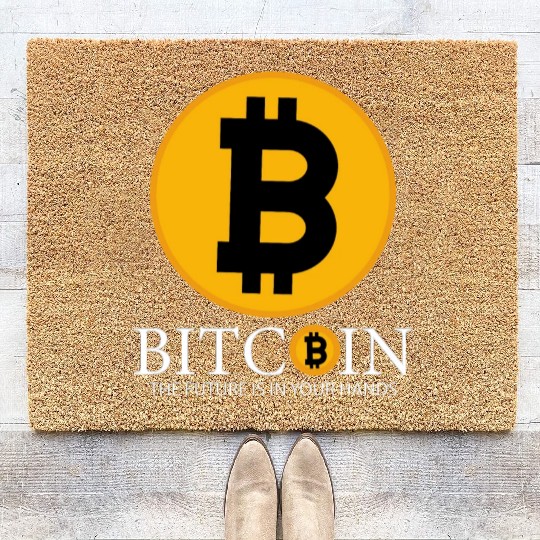 Bitcoin Cryptocurrency Bitcoin BTC Coir Doormats