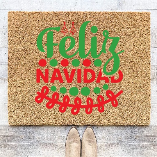 Feliz Navidad Coir Doormats