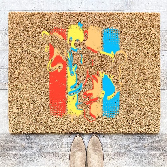 Retro Karate - Kickboxer - Fight Club Martial Arts Coir Doormats