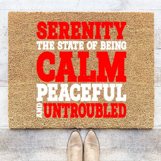 Serenity, Being Calm, Peaceful, And Untroubled 2 Coir Doormats