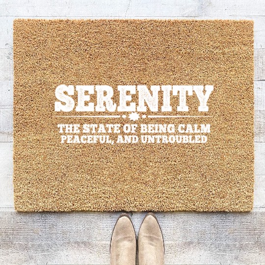Serenity, Being Calm, Peaceful, And Untroubled 4 Coir Doormats