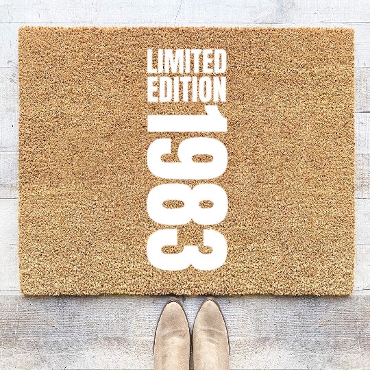 40 Years Vintage 1983 Retro 40th Birthday Coir Doormats