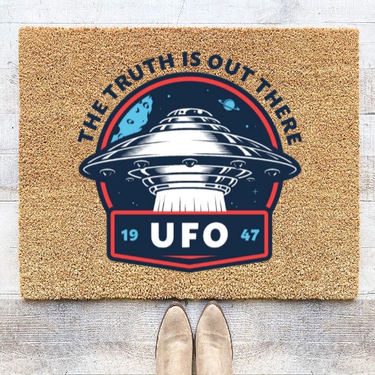 UFO 1947 The Truth Is Out There Coir Doormats