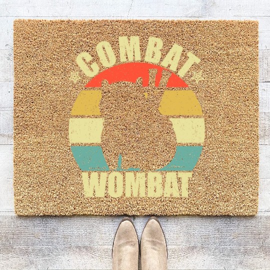 Combat Wombat For A Wombats Lover Coir Doormats