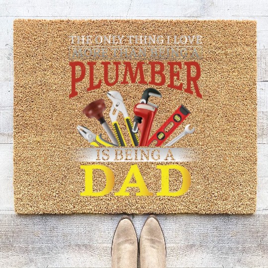 Plumbing Plumber Dad Vintage The Coir Doormats
