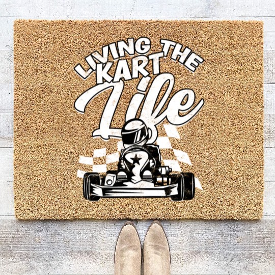 Go Kart Racer Pit Crew Car Racing Karting Coir Doormats