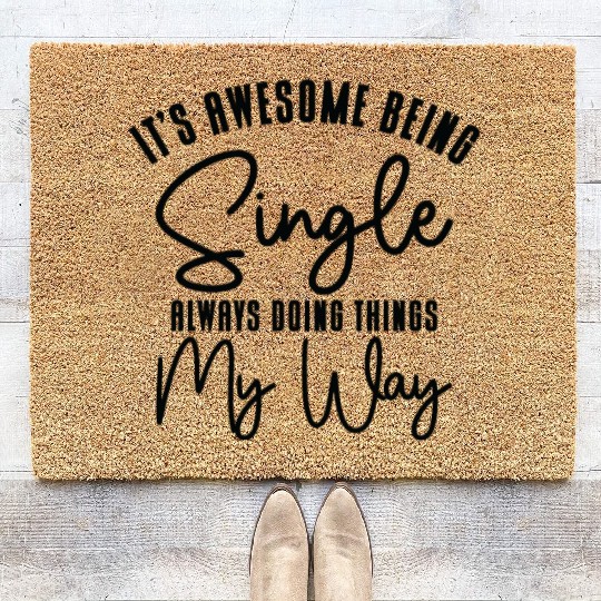 Awesome Single Independent Solo Single Quotes Coir Doormats