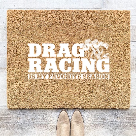 Drag Racing Race Car Drag Racing Coir Doormats