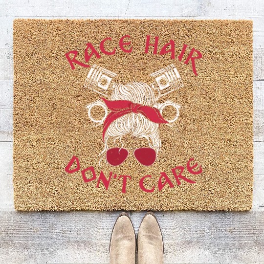 Drag Racing Race Car Girl Race Coir Doormats