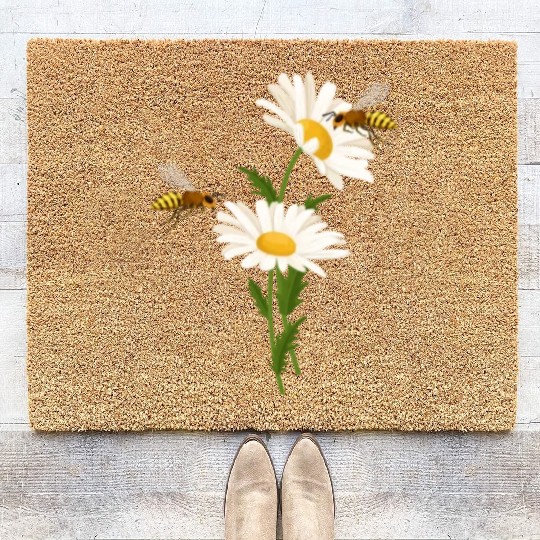 Marguerites Daisy Summer Daisies Flower Garden Coir Doormats