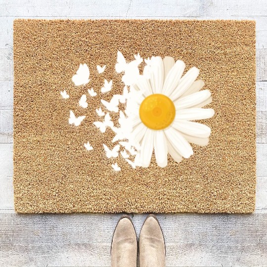 Marguerites Daisy Summer Daisies Flower Garden Coir Doormats