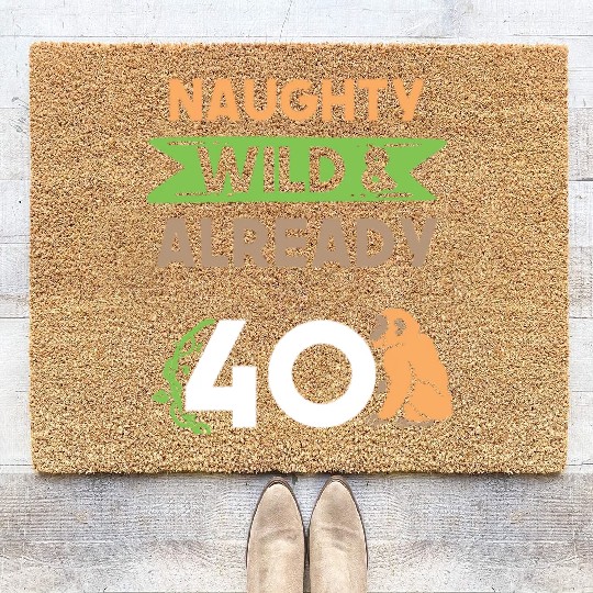 Gift 40 years birthday women Ape Monkey Coir Doormats