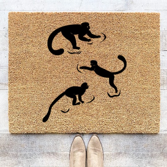 Chimpanzee Orangutan Monkeys - Climbing Monkeys Coir Doormats