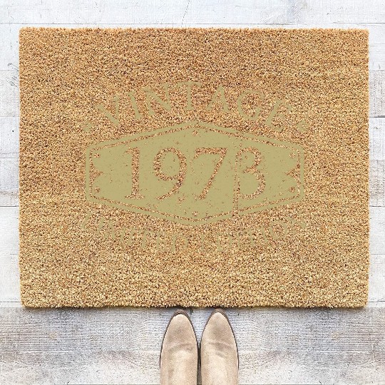 50 Years Vintage 1973 Retro 50th Birthday Coir Doormats