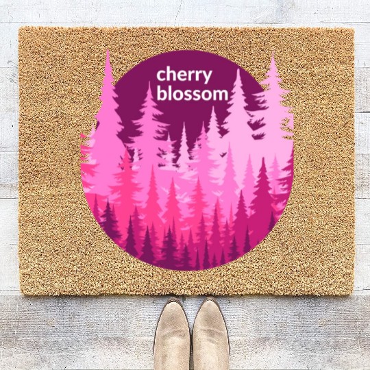 Cherry Blossom Forest Sun Coir Doormats