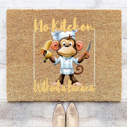 Banana Vibes kitchen monkey Coir Doormats