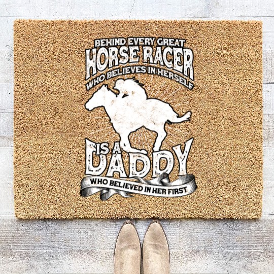 Horse Racing Equestrian Horseback Horse Racer Coir Doormats