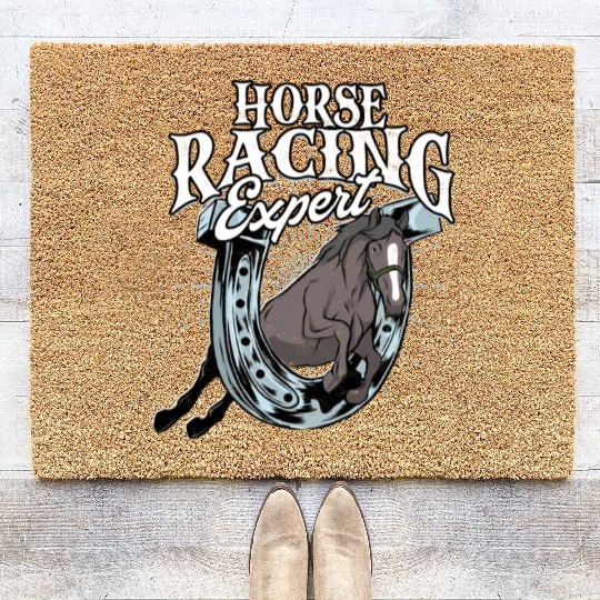 Horse Racing Equestrian Horseback Horse Racer Coir Doormats