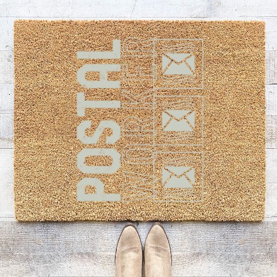 Mailman Coir Doormats, Postal Worker Envelop Coir Doormats, Funny