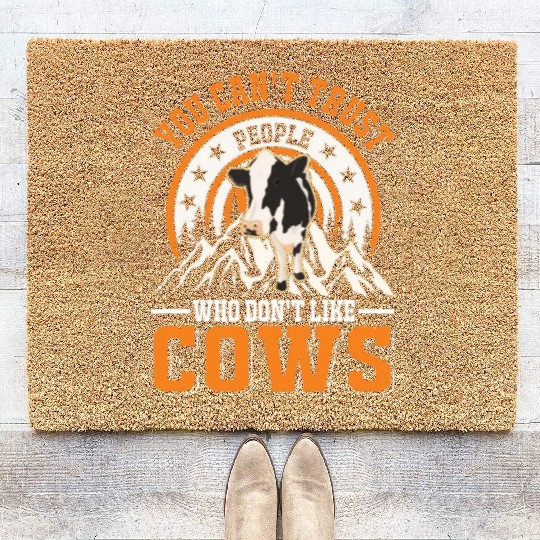 Cow Gift Farmer Cattle Breeder Cows Coir Doormats