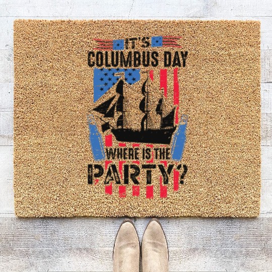 It's Columbus Day 1942 American Italian Coir Doormats