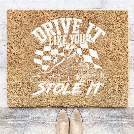 Go Kart Racer Pit Crew Car Racing Karting Coir Doormats
