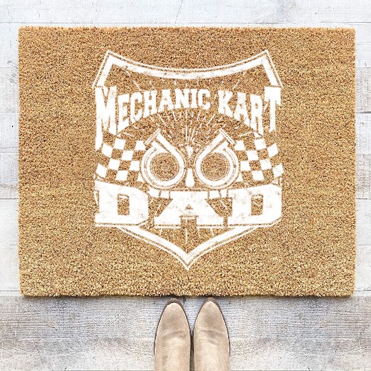 Go Kart Racer Pit Crew Car Racing Karting Coir Doormats